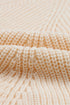 Hollow-Out Puffy Sleeve Drop Shoulder Round Neck Knit Pullover Sweater
